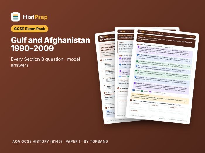 Gulf and Afghanistan 1990–2009 Exam Pack (AQA)