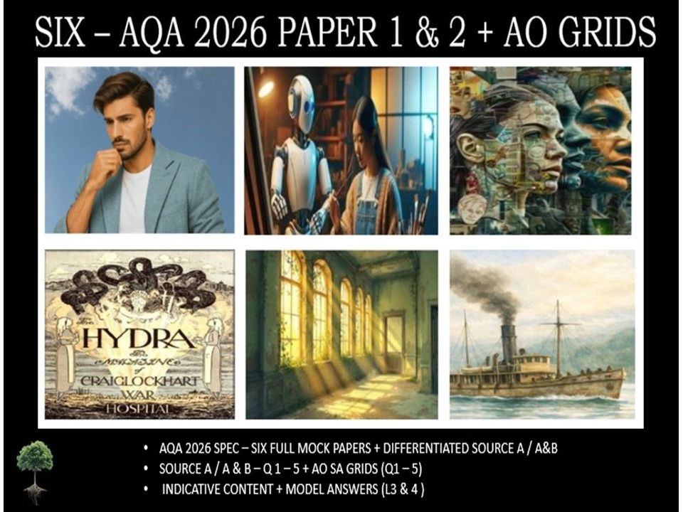SIX - AQA PAPER 1 & 2 | 2026 FULL MOCKS | AO GRIDS