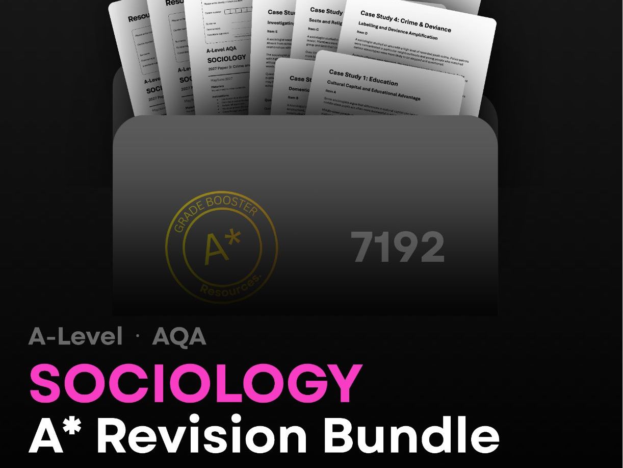 A-Level AQA Sociology: A* Revision Bundle 2027