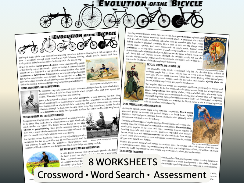 Bicycle History Reading Pack Years 7-8