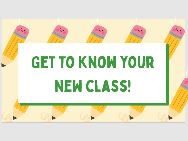 Get to know your new class game