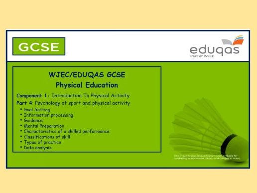 Eduqas - GCSE Physical Education – Psychology of Sport and Physical Activity - PowerPoint (Part 4)