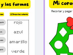 Corona de Navidad Formas y colores Spanish xmas wreath