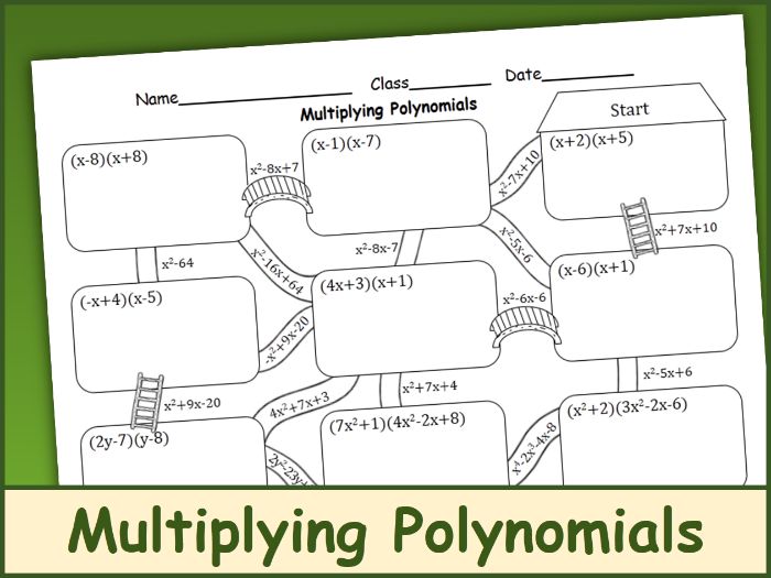 Multiplying Polynomials Maze Teaching Resources