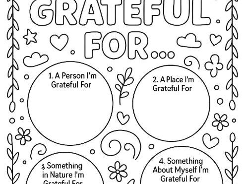 Bundle of 8 Gratitude Thankfulness Colouring Worksheets and Bookmarks