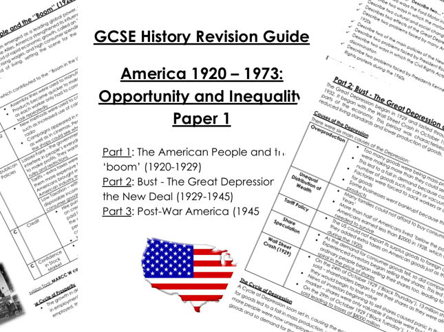 GCSE History Revision Guide: America 1920–1973 – Opportunity and Inequality (AQA)
