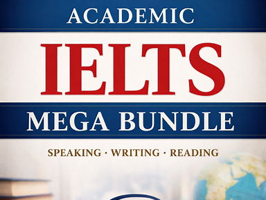Ultimate IELTS Mega Bundle – Speaking, Writing & Reading Exam Practice (Lessons, Worksheets, Full Tests & Strategies)