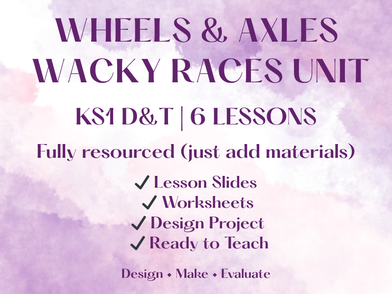KS1 D&T Wheels & Axles Wacky Races Unit