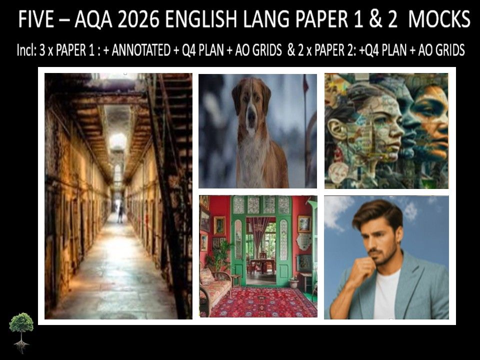 FIVE - AQA PAPER 1 & 2 | 2026 FULL MOCKS | ANNOTATED | Q4 PLAN | AO GRIDS