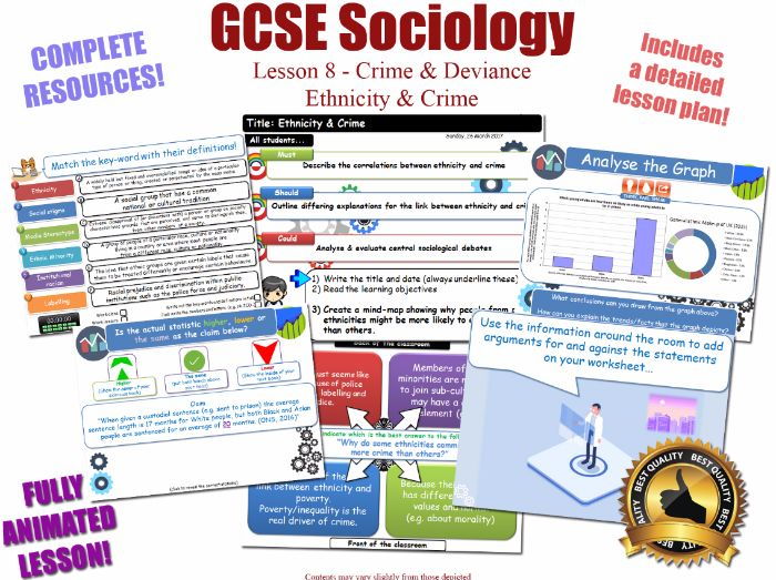 Ethnicity, Crime & Criminality - Crime & Deviance L8/20 [ AQA GCSE Sociology - 8192] Race Ethnic NEW