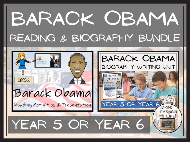 Barack Obama Reading Comprehension & Biography Bundle | UKS2