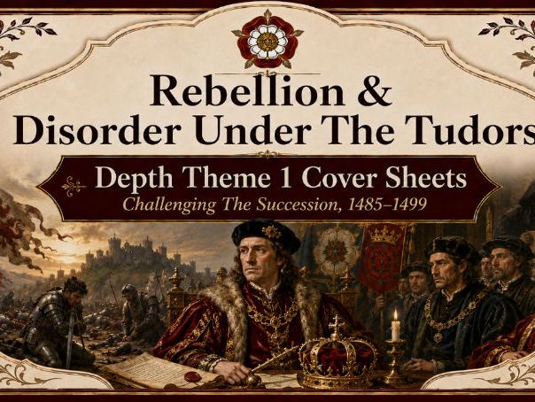 Rebellion & Disorder Under The Tudors: Depth Theme 1 Cover Sheets