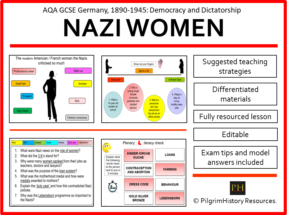 AQA GCSE Germany 1890-1945: Nazi Women - Policies and Control