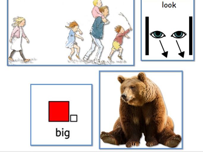 Bear hunt book - Widgit adapted
