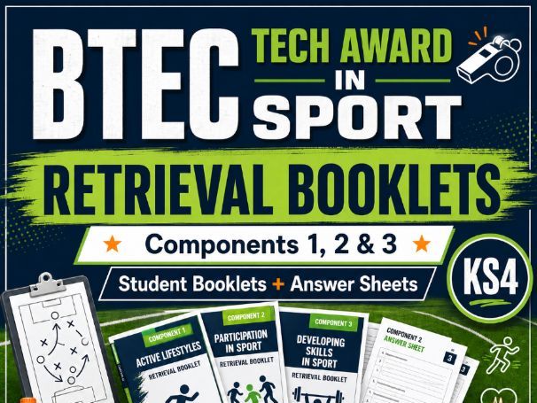 Pearson BTEC Tech Award in Sport Retrieval Booklets Student Booklets and Answers All Components