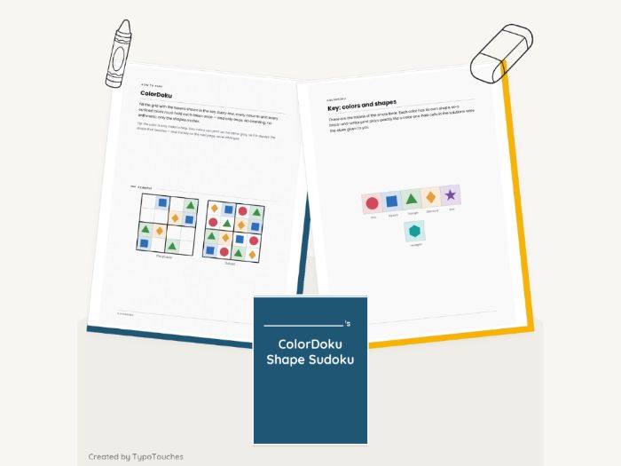 ColorDoku Shape Sudoku | 11 No-Prep Sheets