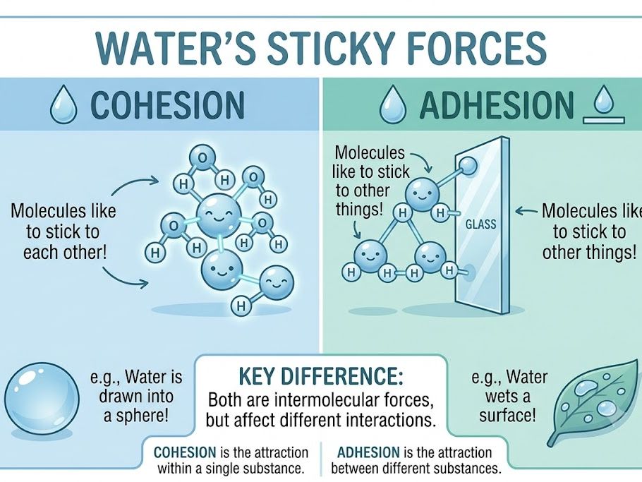 Forces of Cohesion and Adhesion