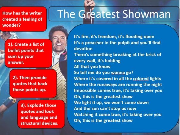 Unseen Poetry The Greatest Showman AQA Literature Paper 2