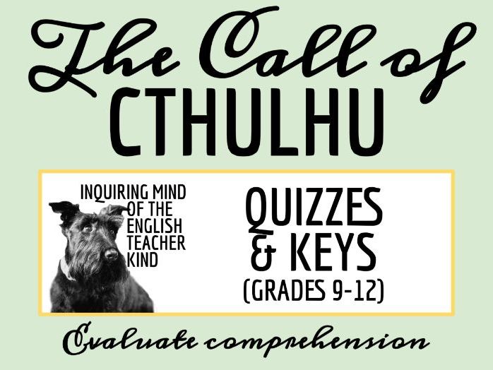 “The Call of Cthulhu” by H.P. Lovecraft Quiz and Answer Key
