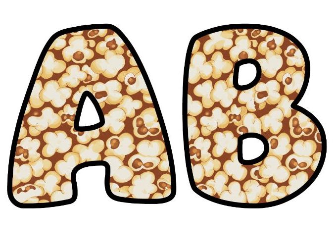 Popping with Great Work Treat Classroom Display | Lettering Set | Upper & Lowercase, 0-9 and Signs