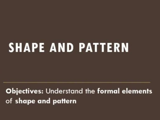 KS3 - Formal elements - Exploring shape, pattern & line