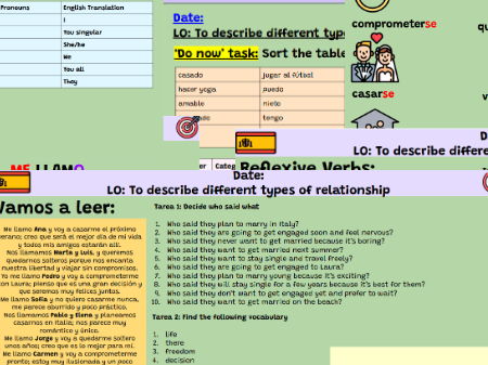 AQA New GCSE Spanish Unit 1 Lesson 8 Las relaciones