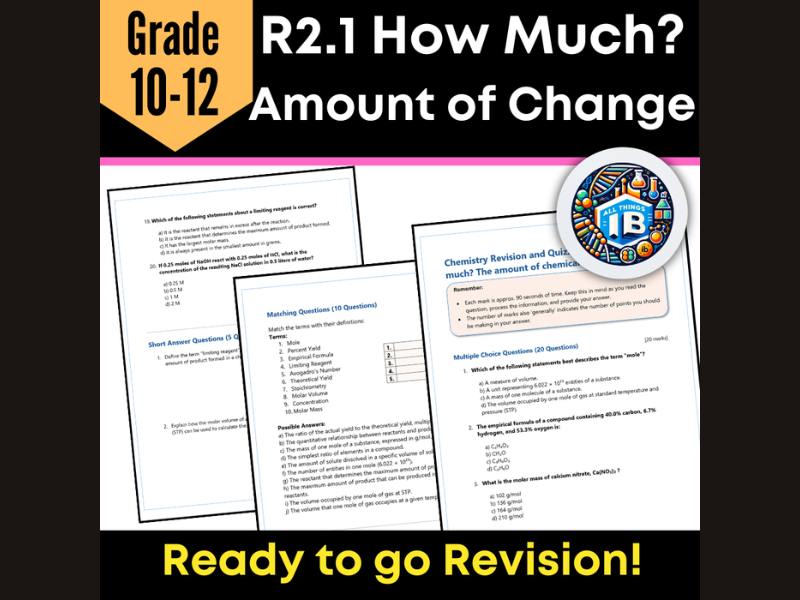 IB DP Chemistry R2.1: How Much (Chemical) Revision Practice 2026
