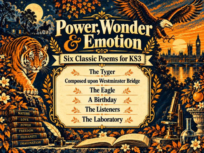 KS3 Poetry Scheme: Power, Wonder & Emotion | 8 Lessons + Student Booklet + Teacher Scheme