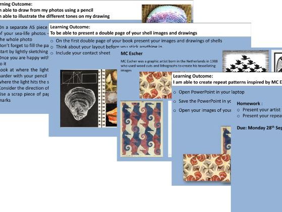 Year 10 - GCSE Textiles - Week 2 - Drawings and Artist Research - Beach Life
