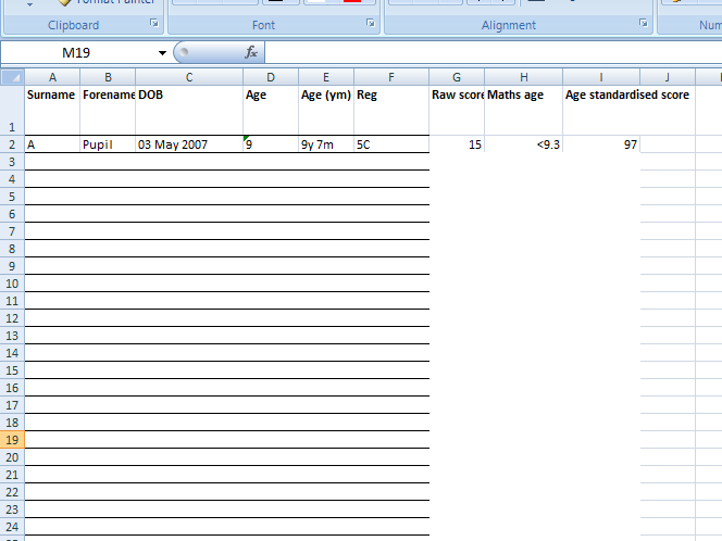 Class Assessment tool for each year group 1- 6