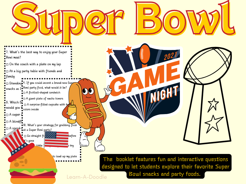 The Ultimate Super Bowl Snack Questions Booklet ~ Pick Your Party Favorites!