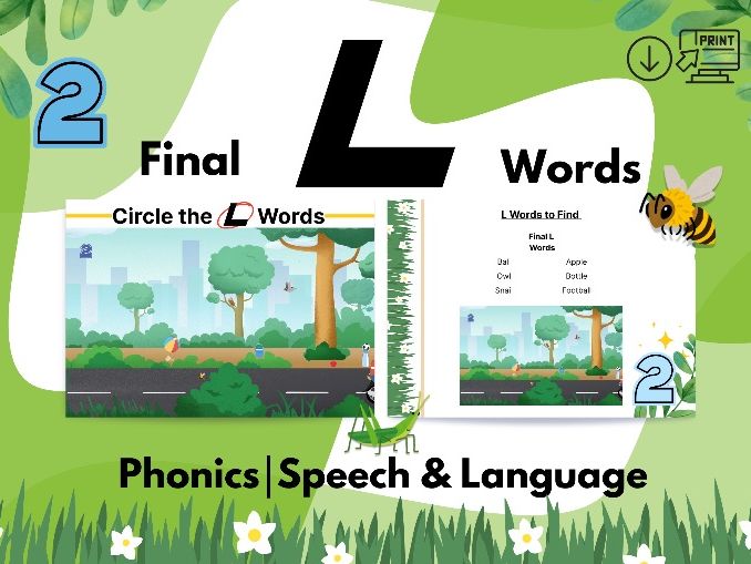 Final L Words-Speech&Language|Phonics