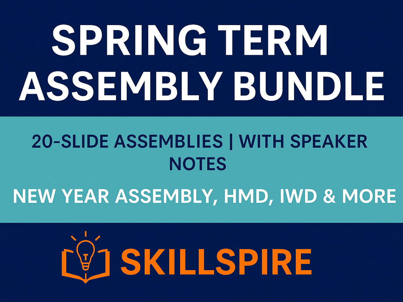 Spring Term Assembly Bundle | KS3–KS5 | 20-Slide Assemblies with Speaker Notes | Holocaust Memorial Day, International Women’s Day & More