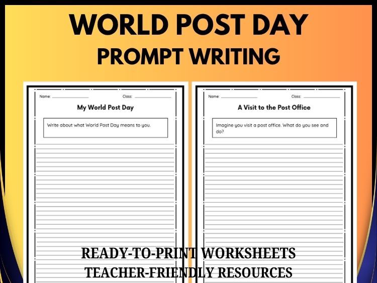 World Post Day Writing Prompts | 20 Creative Writing Activities Grades 2–8