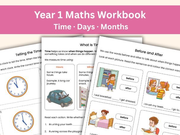 Year 1 Maths Workbook: Time | Measurement Worksheets & Activities