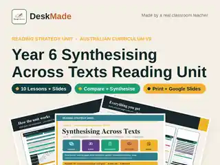 Year 6 Synthesising Across Texts Reading Unit | Australian Curriculum V9