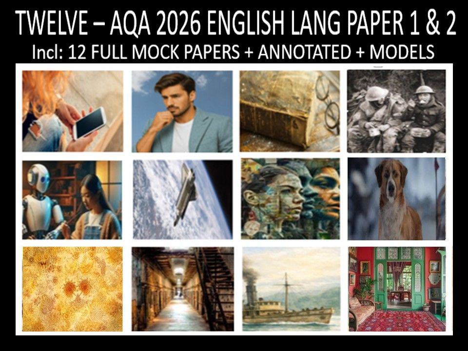 TWELVE - AQA PAPER 1 & 2 | 2026 FULL MOCKS | ANNOTATED | MODELS