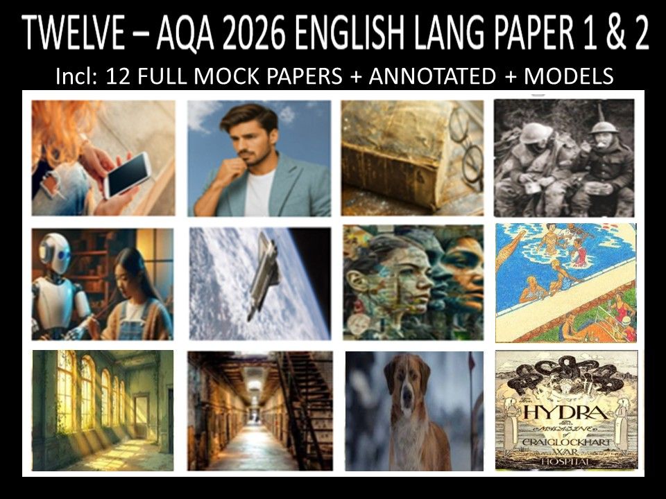 TWELVE - AQA PAPER 1 & 2 | 2026 FULL MOCKS | ANNOTATED | MODELS
