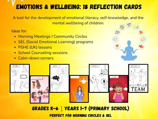 Emotions & Wellbeing: 18 Reflection Cards