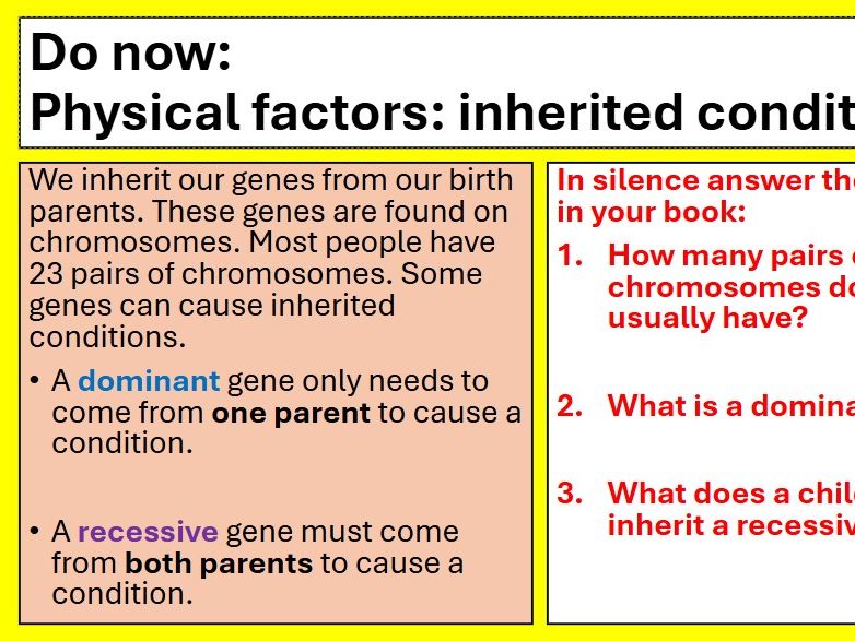 BTEC TECH AWARD Component 3 Health and Wellbeing Health & Social Care LESSON1