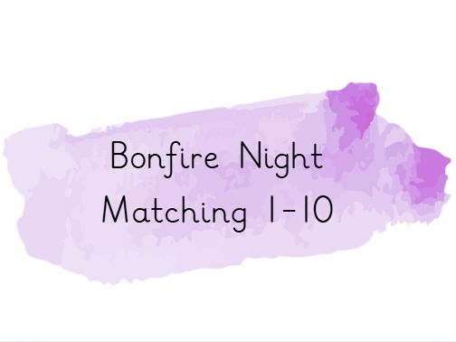 Bonfire Night Matching 1-10