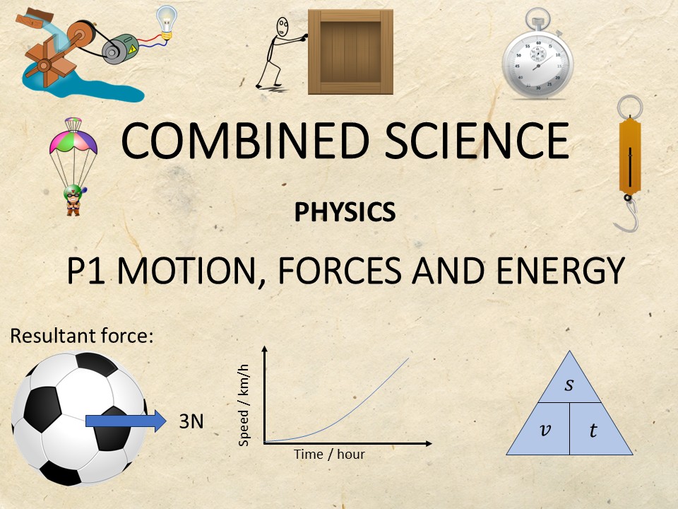 Combined Science - Physics 1) Motion, forces and energy