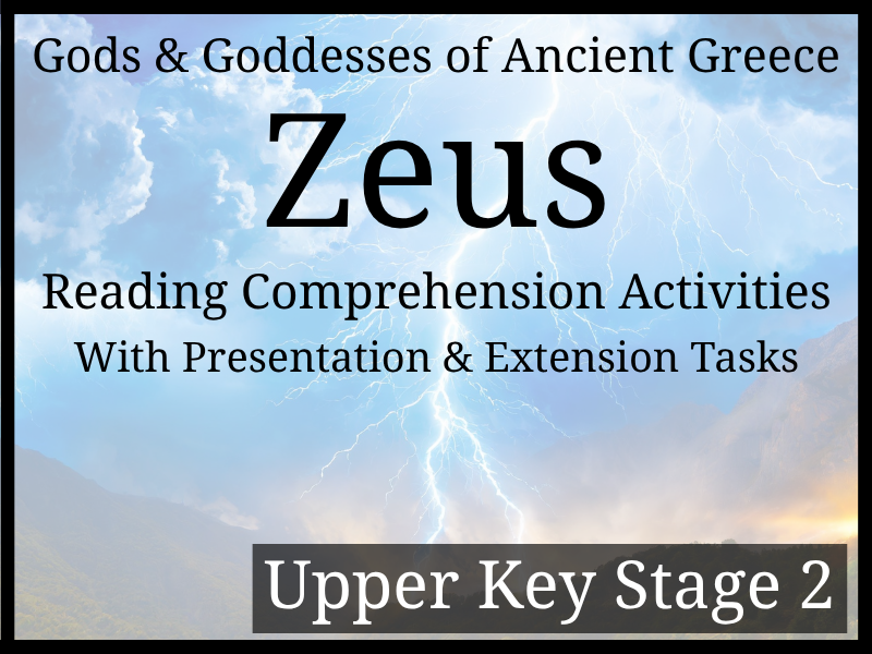 Zeus Reading Comprehension Activities | Year 5 & Year 6 | UKS2