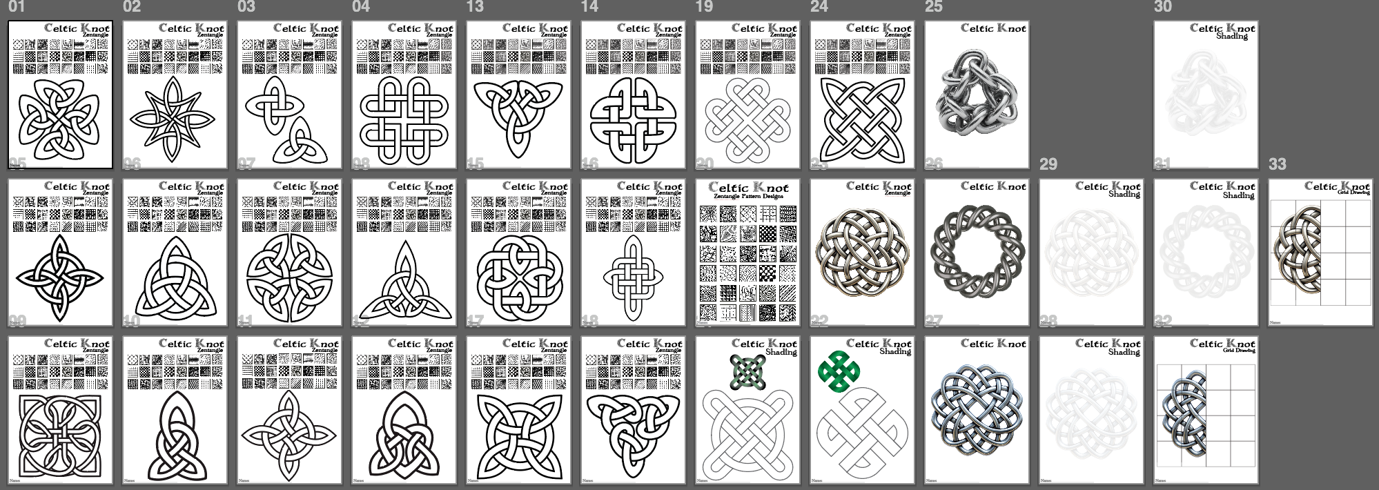 Celtic Knot Zentangle art worksheets | Teaching Resources