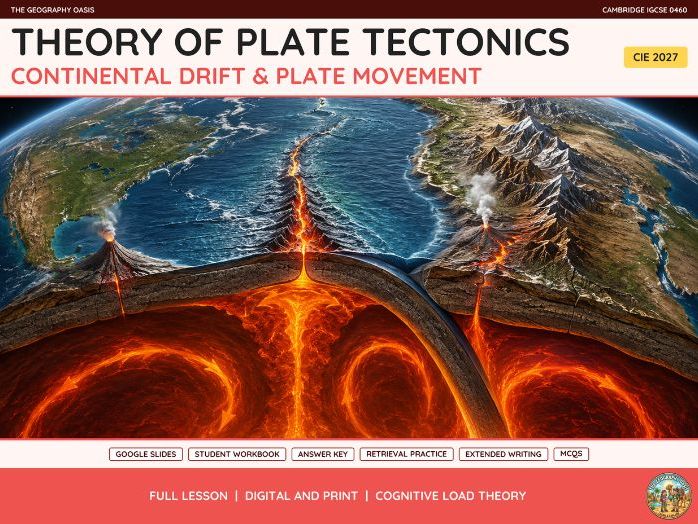 The Theory of Plate Tectonics | IGCSE Geography 0460 | Slides & Workbook