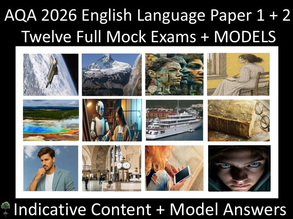 Twelve AQA 2026 GCSE English Language Paper 1 & 2 Mocks | MODELS