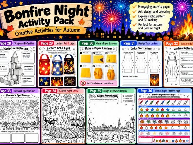 Bonfire Night Art & Creative Activities Pack | 8 Art Projects