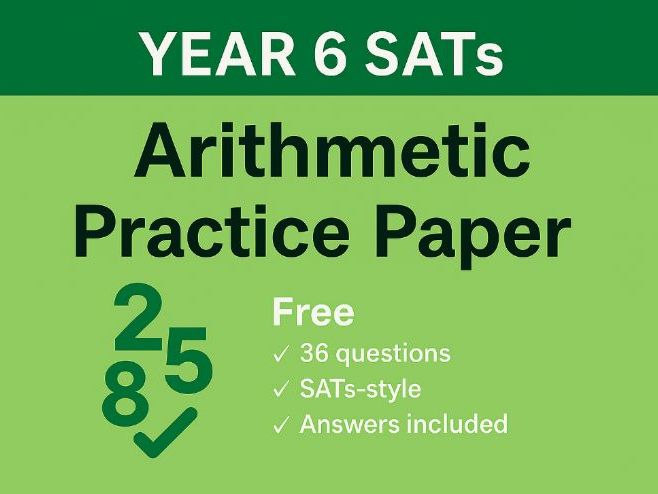 Year 6 Arithmetic SATs Practice Paper | Free Sample