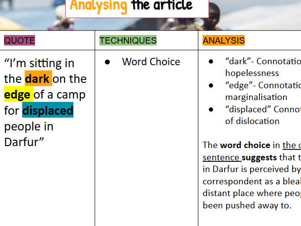 N5 Critical Essay Non-Fiction Text