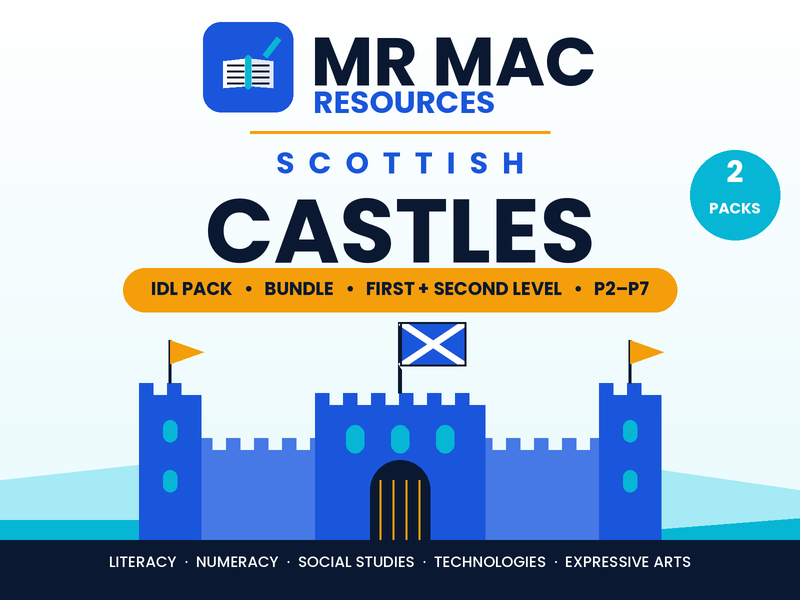 Scottish Castles IDL Bundle - Scottish CfE First and Second Level - P2-P7 - Interdisciplinary Learning